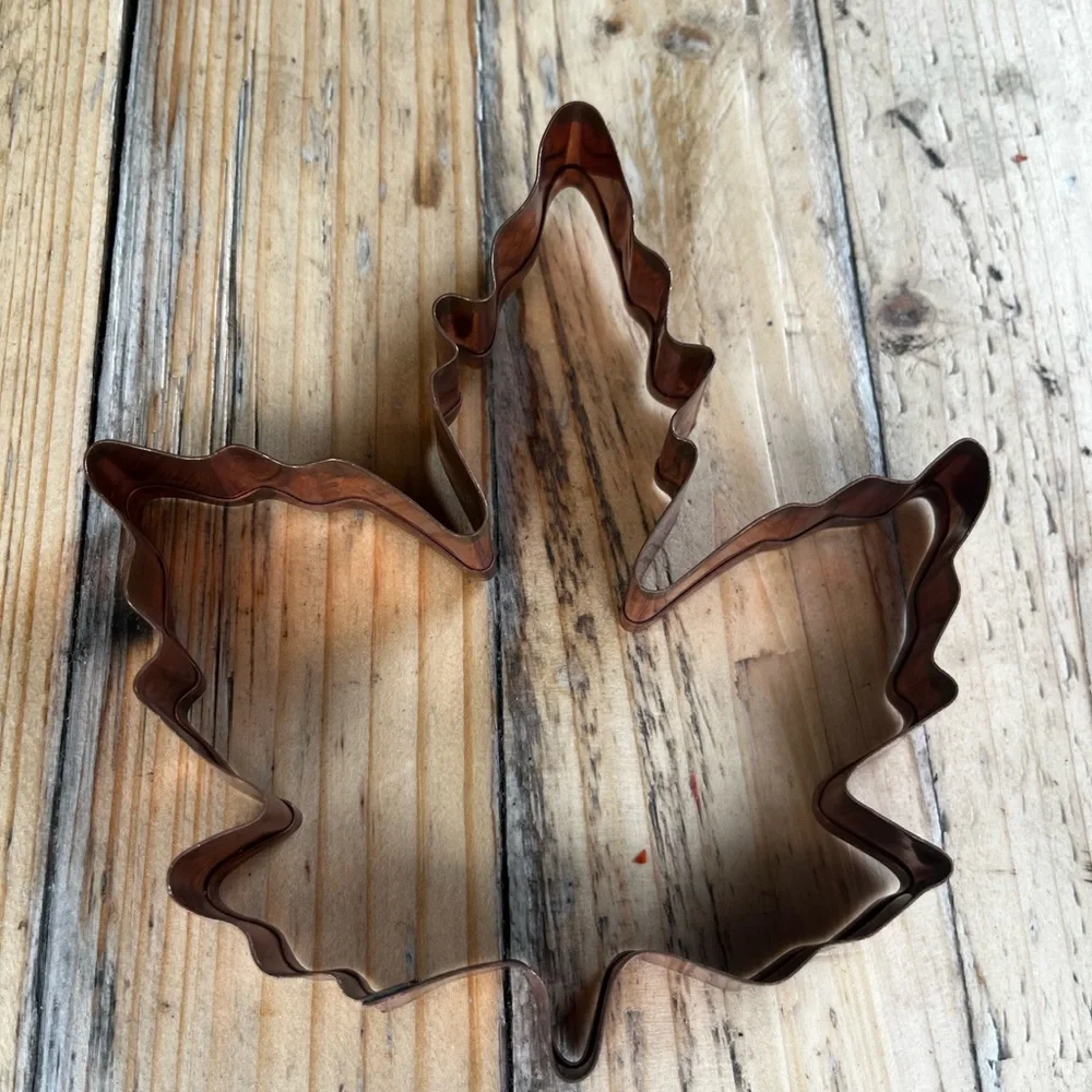 Copper Autumn Fall Leaf Cookie Cutter - Large, Sturdy!